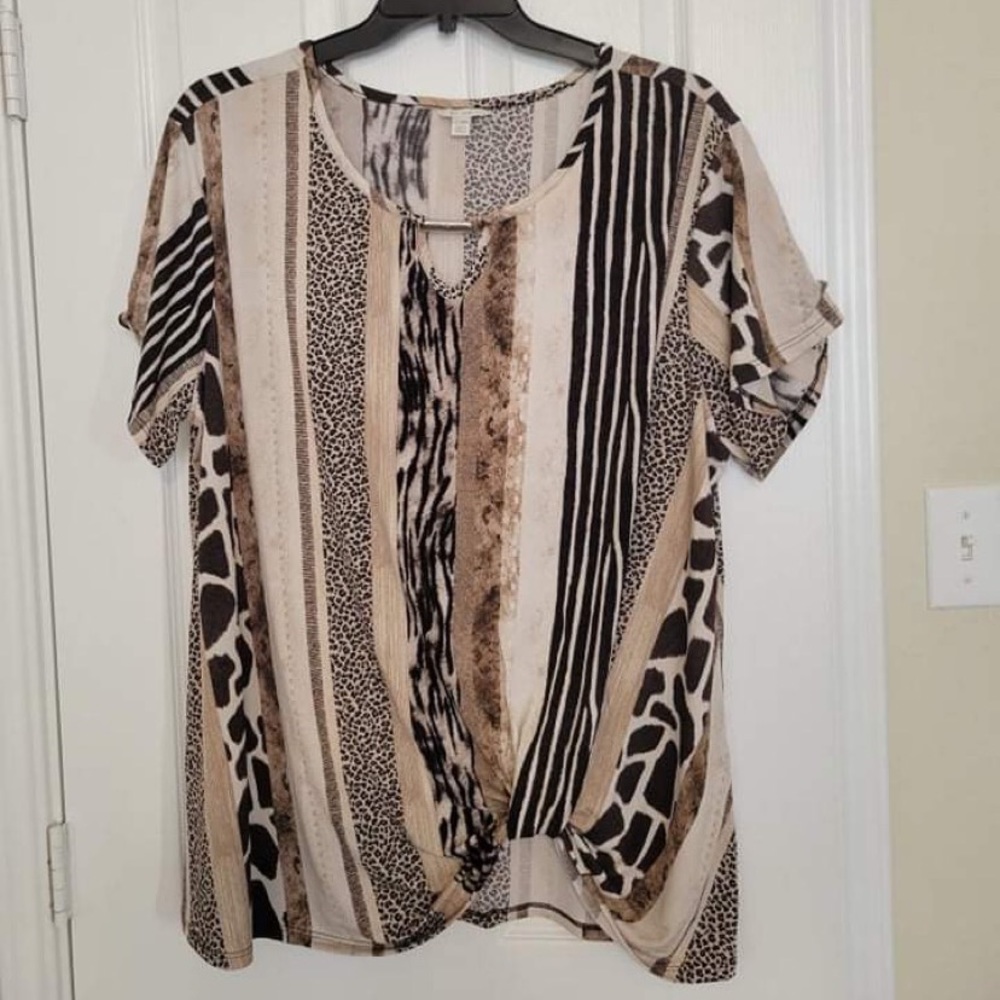 Multiple Animal Print Blouse